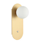 CLA OVALIS: Interior Round Opal Diffuser Oblong Base with Switch Wall Lights