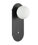 CLA OVALIS: Interior Round Opal Diffuser Oblong Base with Switch Wall Lights