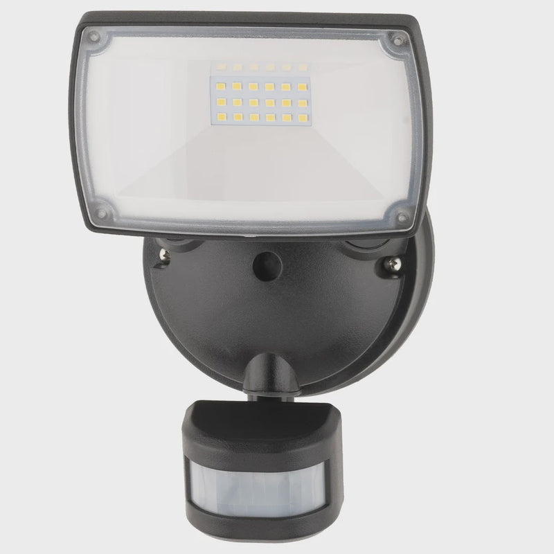 Mercator Onyx 1Lt LED Security Floodlight with PIR Sensor (MXD6921BLK-SEN)