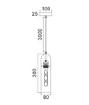CLA PASTILLE: Interior Round Top Cylinder Glass Pendant Lights