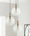 CLA PATERA: Interior Glass with Extended Bronze Highlight Pendant Lights