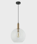 CLA PATERA: Interior Glass with Extended Bronze Highlight Pendant Lights