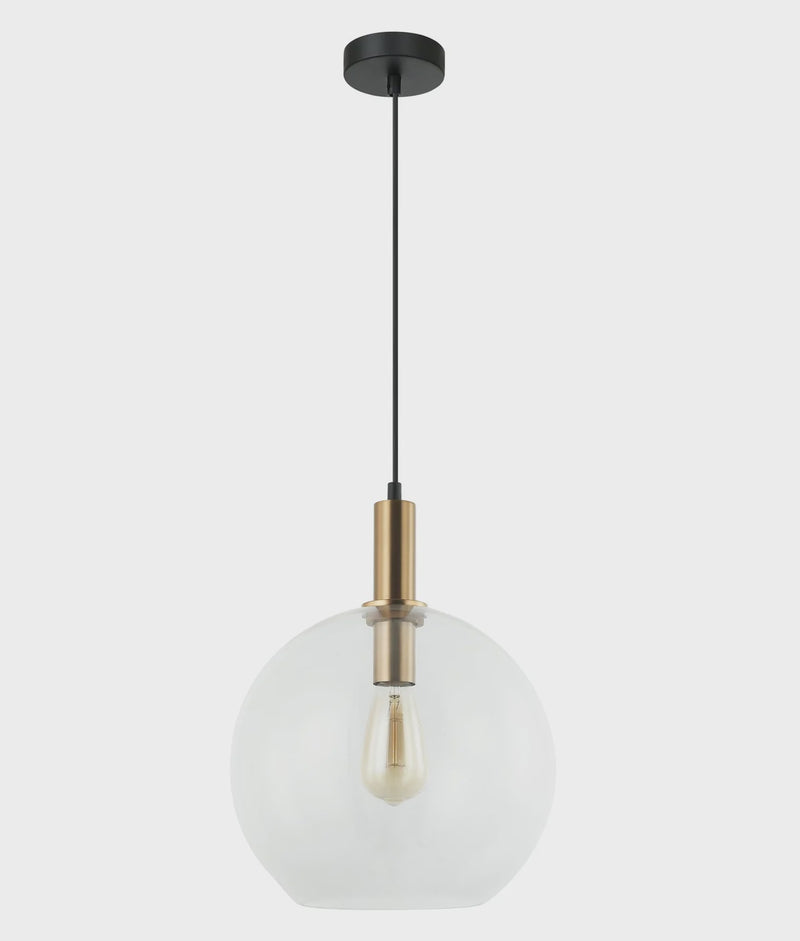 CLA PATERA: Interior Glass with Extended Bronze Highlight Pendant Lights