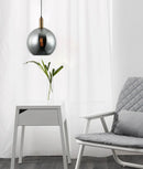 CLA PATERA: Interior Glass with Extended Bronze Highlight Pendant Lights