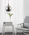 CLA PATERA: Interior Glass with Extended Bronze Highlight Pendant Lights