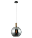 CLA PATERA: Interior Glass with Extended Bronze Highlight Pendant Lights