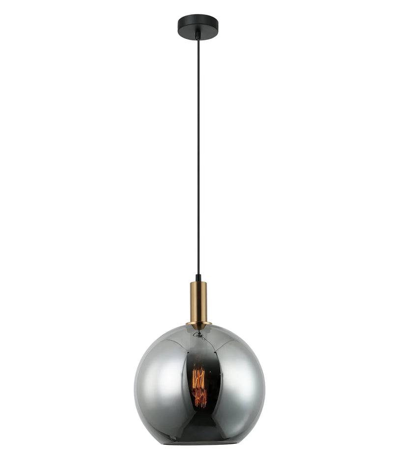 CLA PATERA: Interior Glass with Extended Bronze Highlight Pendant Lights