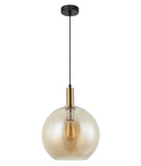 CLA PATERA: Interior Glass with Extended Bronze Highlight Pendant Lights