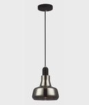 CLA PENOLA: GU10 Smokey Black Glass Dome Pendant Light