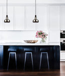 CLA PENOLA: GU10 Smokey Black Glass Dome Pendant Light