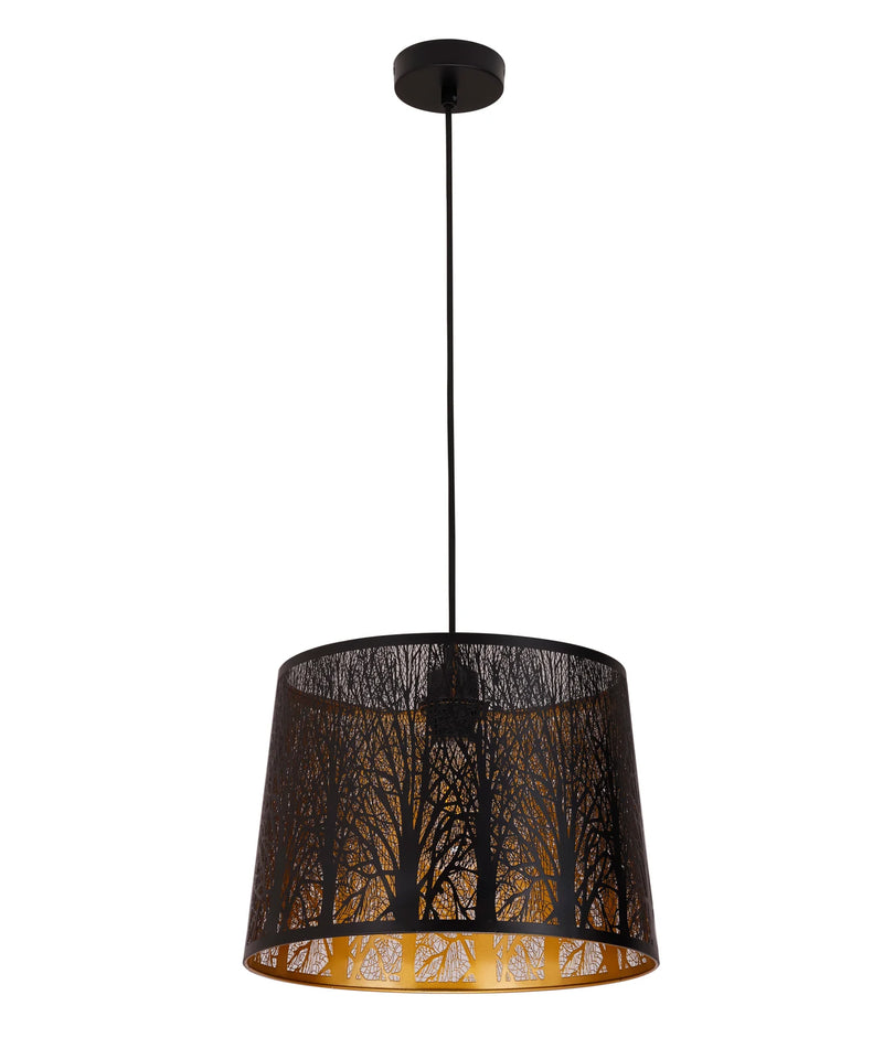 CLA PENSHADE: Interior Slanted with Tree Pattern Laser Cut Pendant Lights