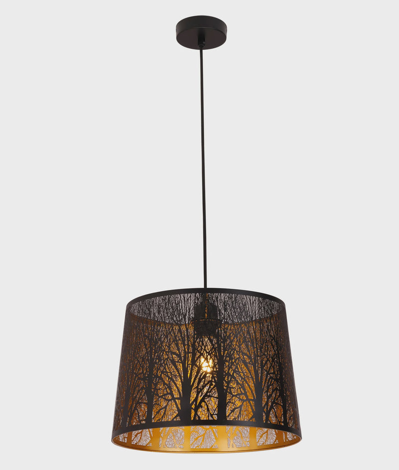 CLA PENSHADE: Interior Slanted with Tree Pattern Laser Cut Pendant Lights