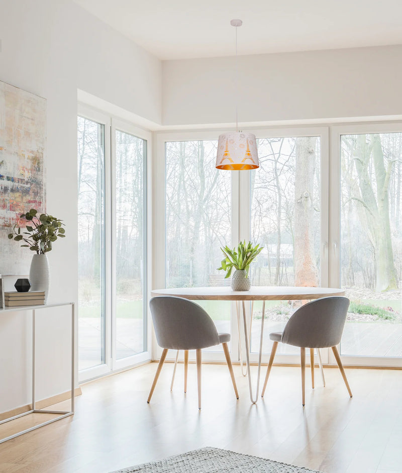 CLA PENSHADE: Interior Slanted with Eiffel Tower Pattern Laser Cut Pendant Lights