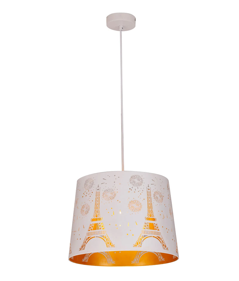 CLA PENSHADE: Interior Slanted with Eiffel Tower Pattern Laser Cut Pendant Lights