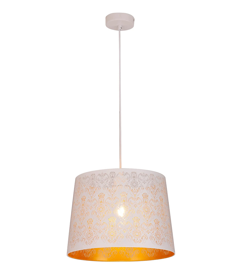 CLA PENSHADE: Interior Slanted with Fleur Pattern Laser Cut Pendant Lights