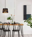 CLA PENSHADE: Interior Slanted with Maple Leaf Pattern Laser Cut Pendant Lights