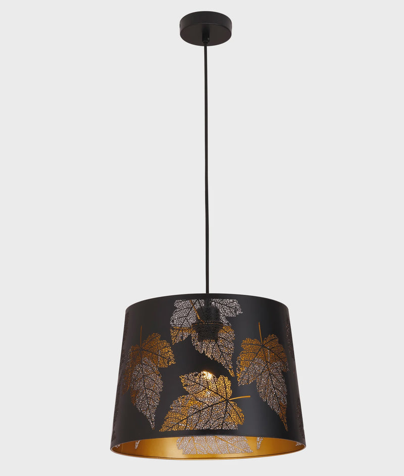 CLA PENSHADE: Interior Slanted with Maple Leaf Pattern Laser Cut Pendant Lights