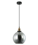 CLA PESINI: Interior Wine Glass with Antique Brass/ Chrome Highlight Pendant Lights