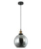 CLA PESINI: Interior Wine Glass with Antique Brass/ Chrome Highlight Pendant Lights