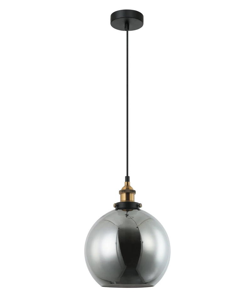 CLA PESINI: Interior Wine Glass with Antique Brass/ Chrome Highlight Pendant Lights