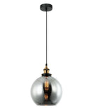 CLA PESINI: Interior Wine Glass with Antique Brass/ Chrome Highlight Pendant Lights