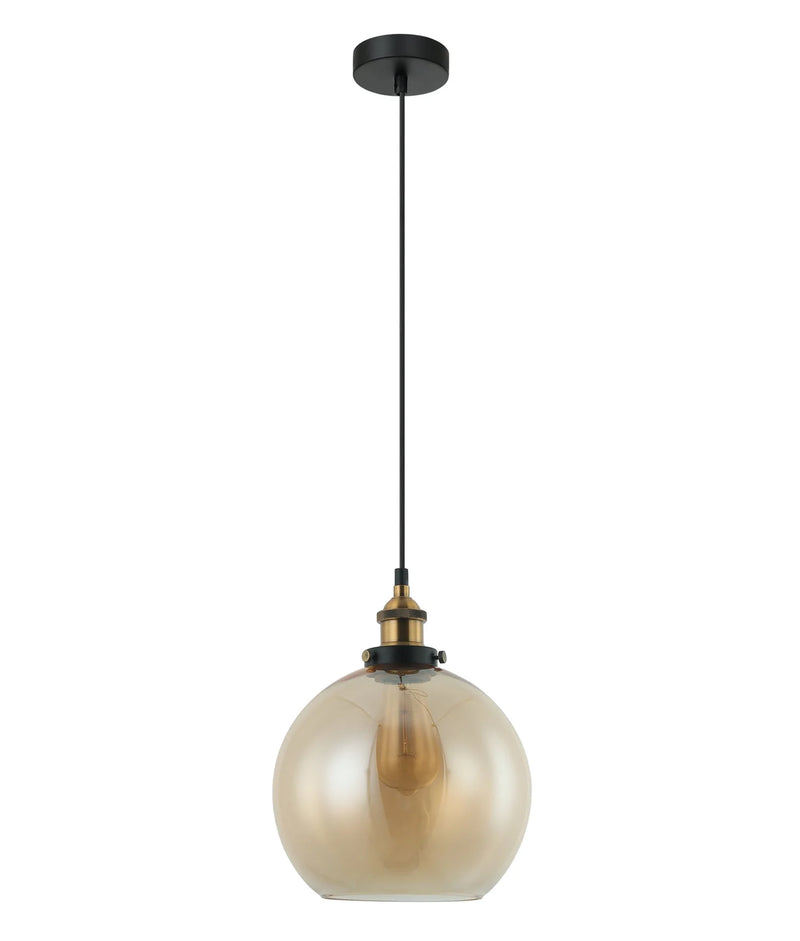 CLA PESINI: Interior Wine Glass with Antique Brass/ Chrome Highlight Pendant Lights