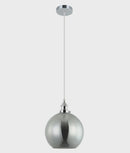 CLA PESINI: Interior Wine Glass with Antique Brass/ Chrome Highlight Pendant Lights