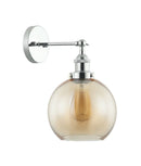 CLA PESINI: Interior Swing Arm Glass with Antique Brass/ Chrome Highlight Wall Lights