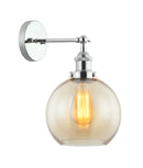 CLA PESINI: Interior Swing Arm Glass with Antique Brass/ Chrome Highlight Wall Lights