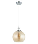 CLA PESINI: Interior Wine Glass with Antique Brass/ Chrome Highlight Pendant Lights