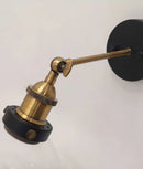 CLA PESINI: Interior Swing Arm Glass with Antique Brass/ Chrome Highlight Wall Lights