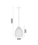 CLA RICTUS: Bohemian Glass with Quadrilateral Segments Ellipse Shape Pendant Lights