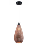 CLA RICTUS: Bohemian Glass with Quadrilateral Segments Tear Drop Shape Pendant Lights