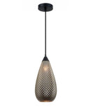 CLA RICTUS: Bohemian Glass with Quadrilateral Segments Tear Drop Shape Pendant Lights