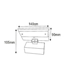 CLA RIO: City Series LED Interior Matte White Rectangular Up Light 90° Adjustable Wall Light