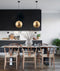 CLA ROCHE: Interior Wine Glass Shape Matte Gold / Chrome Glass Pendant Lights
