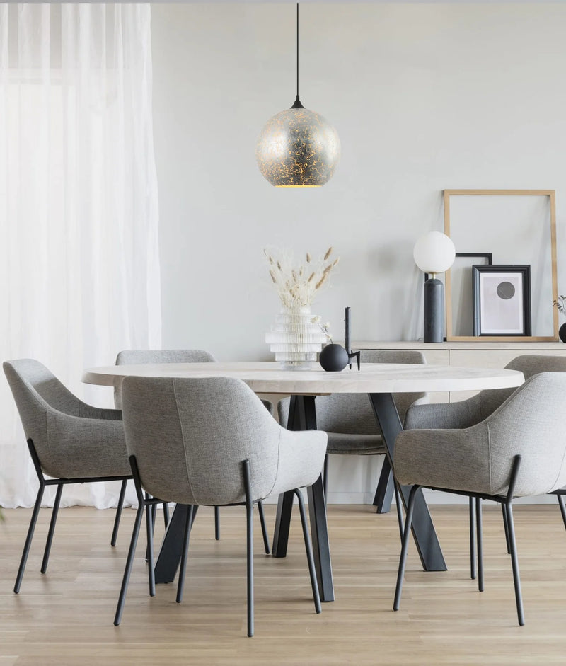CLA ROCHE: Interior Wine Glass Shape Matte Gold / Chrome Glass Pendant Lights