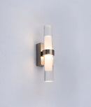 CLA ROME: City Series LED Interior Satin Chrome Tubular Up/Down Wall Light