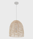CLA ROTA: Bohemian Interior Natural Rattan Ellipse Pendant Light