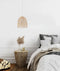 CLA ROTA: Bohemian Interior Natural Rattan Ellipse Pendant Light