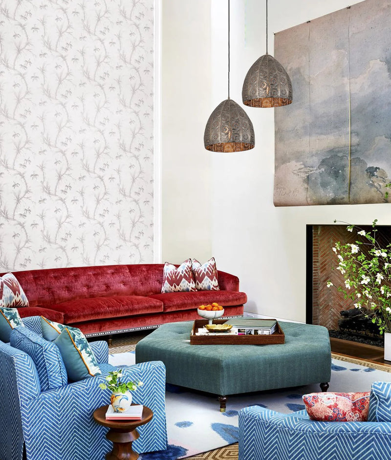 CLA SARI: Bohemian Interior Embossed Ellipse Aged Brass Steel Ombre Pendant Light