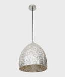 CLA SARI: Bohemian Interior Embossed Ellipse Chrome Steel Pendant Light