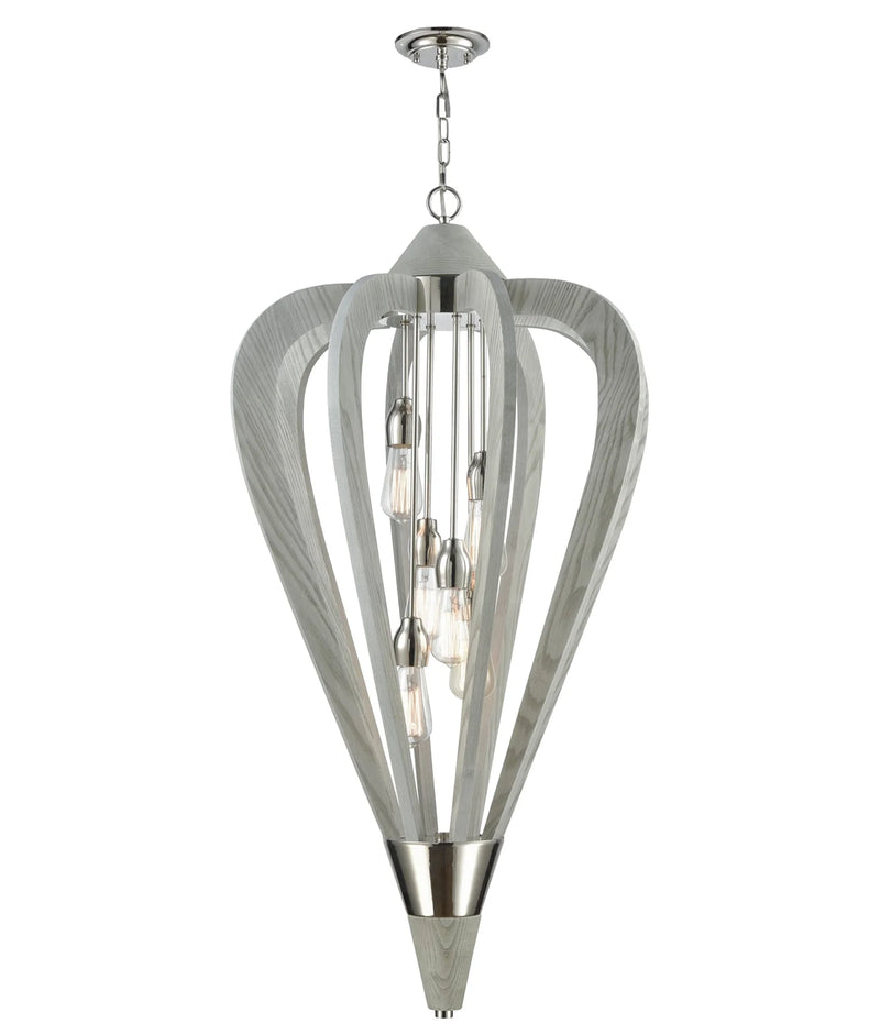 CLA SENORITA: Rustic Large Tuscan Coffee Cherry /Winter Moss Wood Pendant Lights