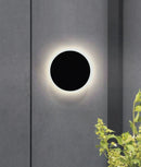 CLA SHADOWTRI: Exterior LED Tri-CCT Round Backlit Wall Lights IP65 & IK08 (Diam: 250mm)