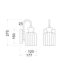 CLA SINO: Interior Ellipse Single Clear Glass Shade Wall Lights