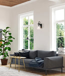 CLA SINO: Interior Ellipse Single Clear Glass Shade Wall Lights