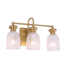 CLA SINO: Interior Ellipse Triple Clear Glass Shade Wall Lights