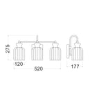 CLA SINO: Interior Ellipse Triple Clear Glass Shade Wall Lights