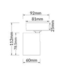 CLA SPOT: Interior GU10 1 Light Adjustable Square Base Surface Mounted Spot Lights