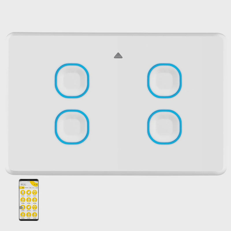 Mercator Ikuü Smart Wi-Fi Quad Gang Light Switch (SSW04G-WIFI)